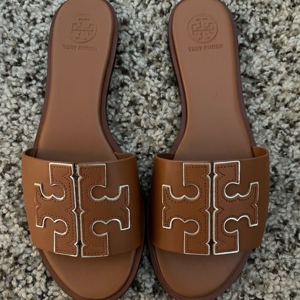 Tory Burch Ines Leather Slide Sandals